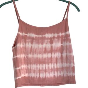 American Eagle Pink and white tie dye tank, size medium
